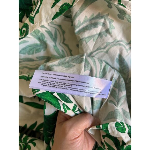 Band Of The Free Womens Small Strapless Green Floral Maxi Dress Smocked Back - Picture 8 of 16